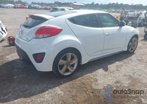 2014 Hyundai Veloster Turbo W/Blue из США, поврежденный, VIN KMHTC6AE4EU183383
